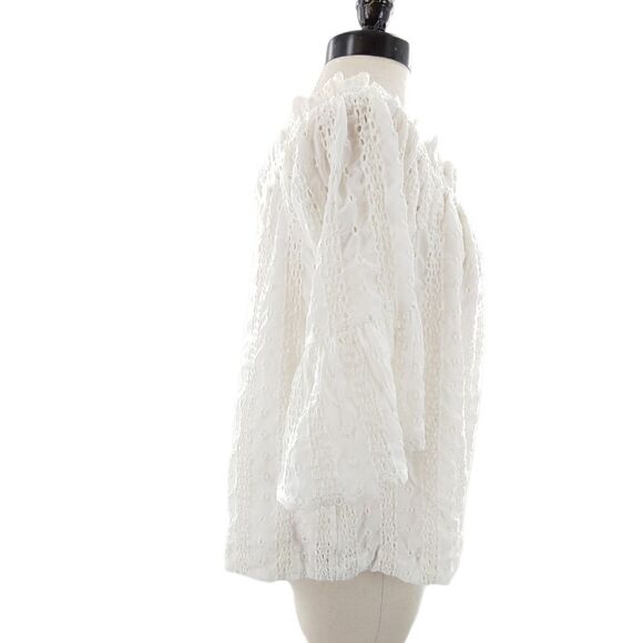 Anthro Floreat eyelet top with bell sleeves - Picture 4 of 12